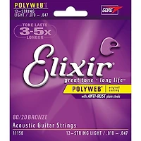 Elixir Acoustic 12-String Guitar Set with POLYWEB