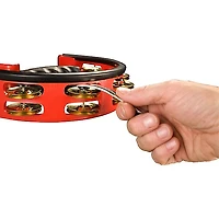 Pearl Ultra-Grip Brass Tambourine Red