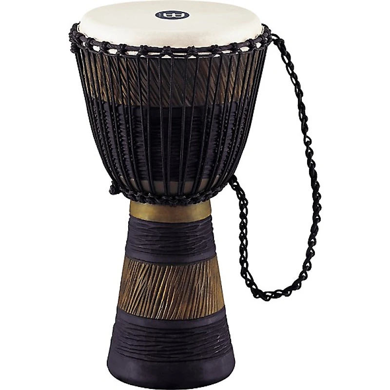 MEINL Earth Rhythm Series Original African-Style Rope-Tuned Wood Djembe with Bag