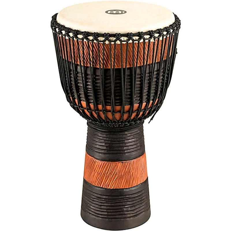MEINL Earth Rhythm Series Original African-Style Rope-Tuned Wood Djembe with Bag