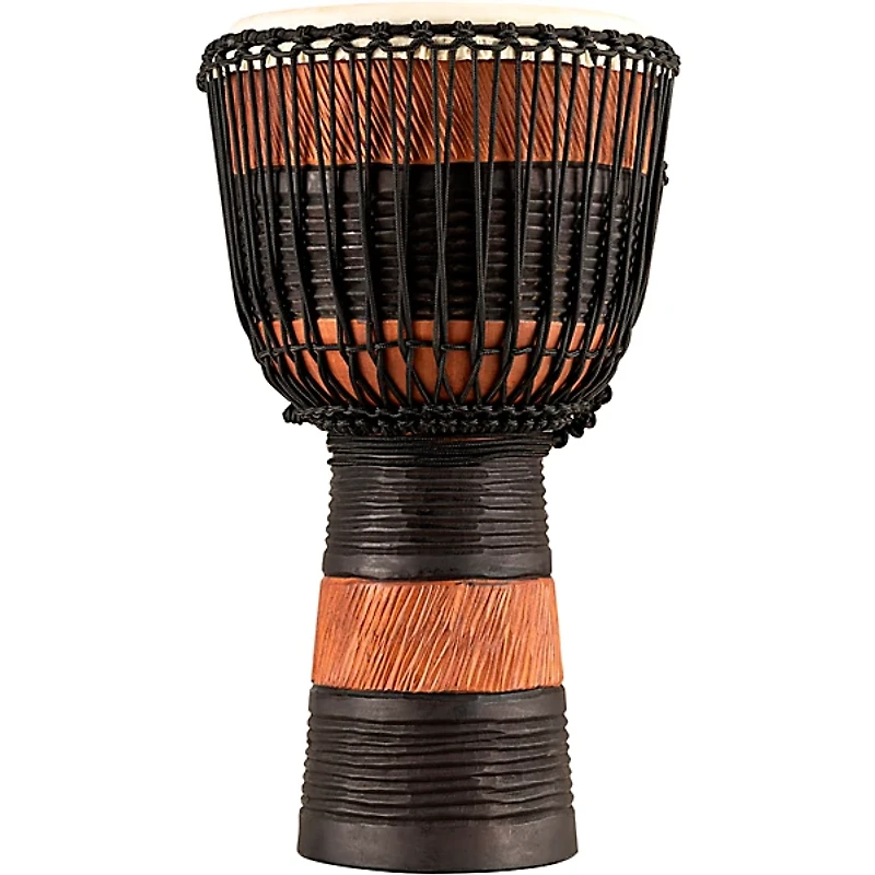 MEINL Earth Rhythm Series Original African-Style Rope-Tuned Wood Djembe with Bag