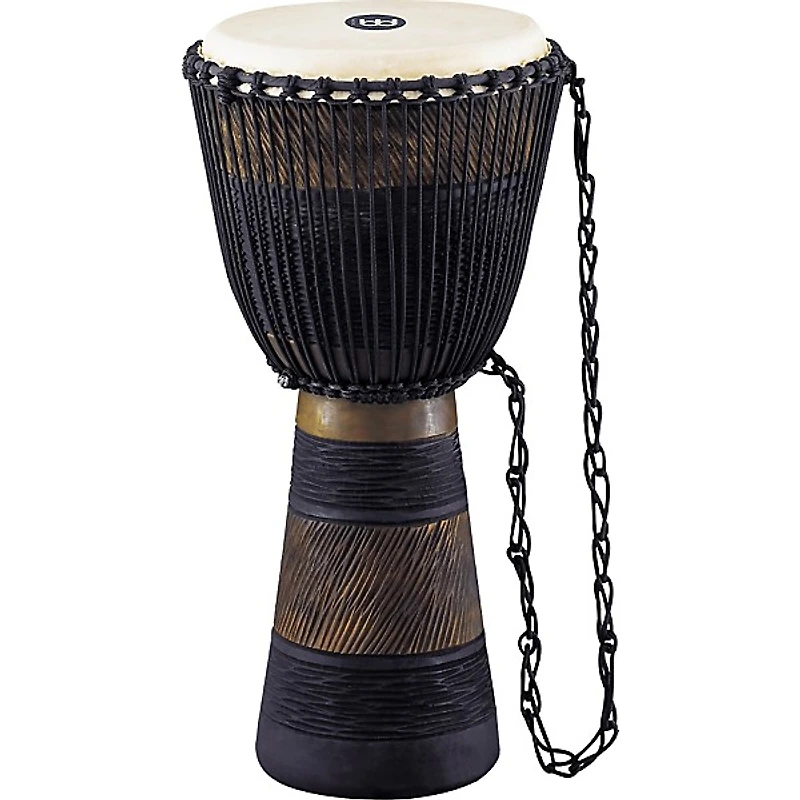MEINL Earth Rhythm Series Original African-Style Rope-Tuned Wood Djembe with Bag