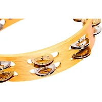 MEINL Recording-Combo Wood Tambourine Two Rows Dual Alloy Jingles Super Natural