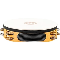 MEINL Recording-Combo Goat-Skin Wood Tambourine Two Rows Dual Alloy Jingles Super Natural
