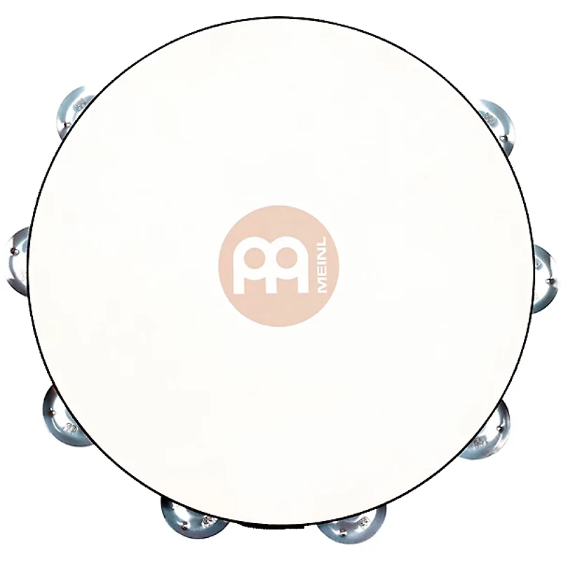 MEINL Goat-Skin Wood Tambourine One Row Aluminum Jingles African Brown