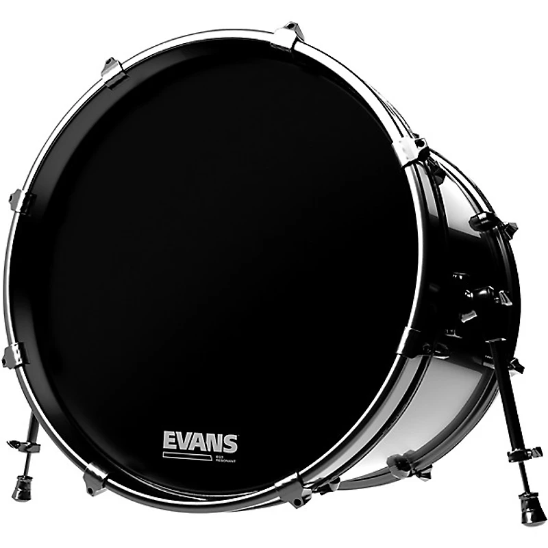 EVANS EQ3 Black Resonant Bass Drum Head -