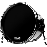 EVANS EQ3 Black Resonant Bass Drum Head -