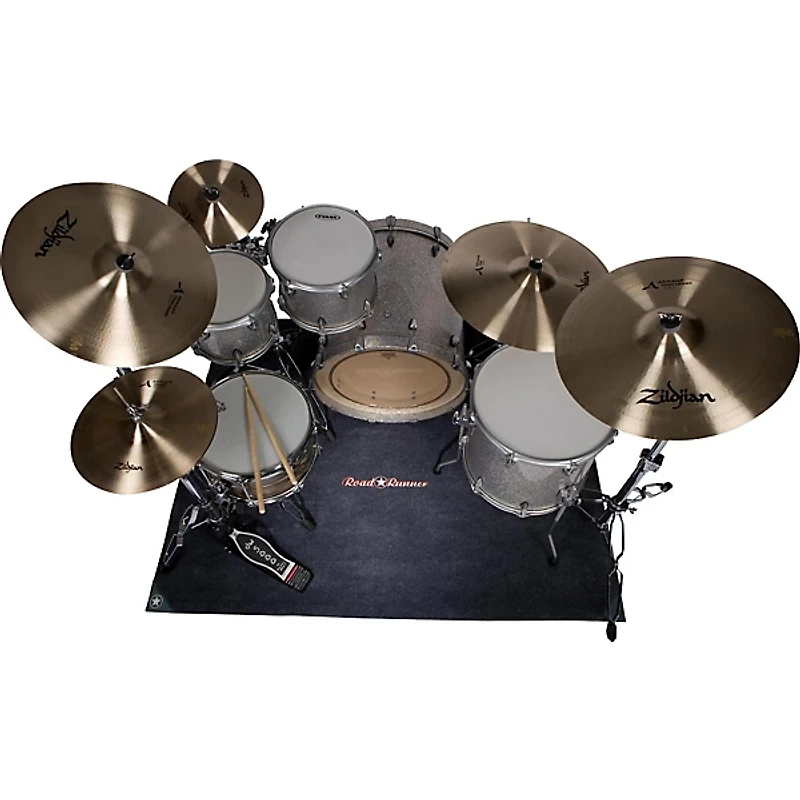 Road Runner Drum Rug, 5.5'x4.5' - Gray