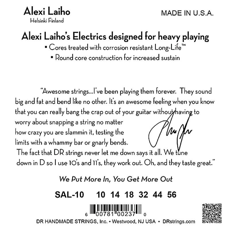DR Strings Alexi Laiho Signature Guitar Strings - Medium Heavy