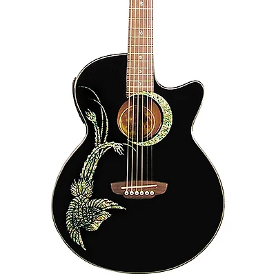 Luna Fauna Phoenix Folk Style Cutaway Acoustic-Electric Guitar