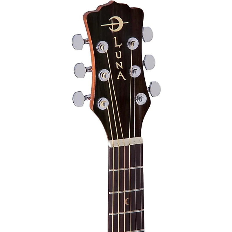 Luna Muse Safari Series Mahogany 3/4 Dreadnought Travel Acoustic Guitar Natural