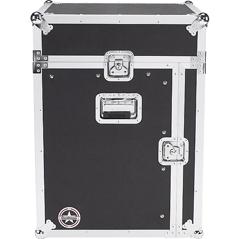 Road Runner Slant Mixer Rack Case/Vertical Rack Black 12 Sp