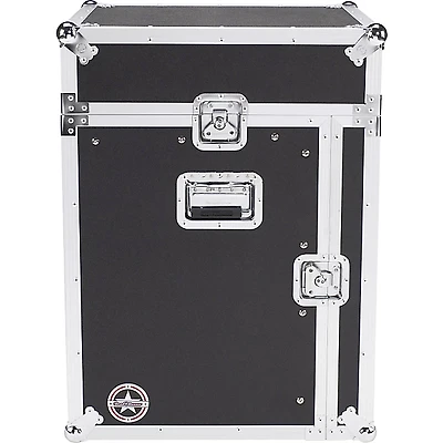 Road Runner Slant Mixer Rack Case/Vertical Rack Black 12 Sp