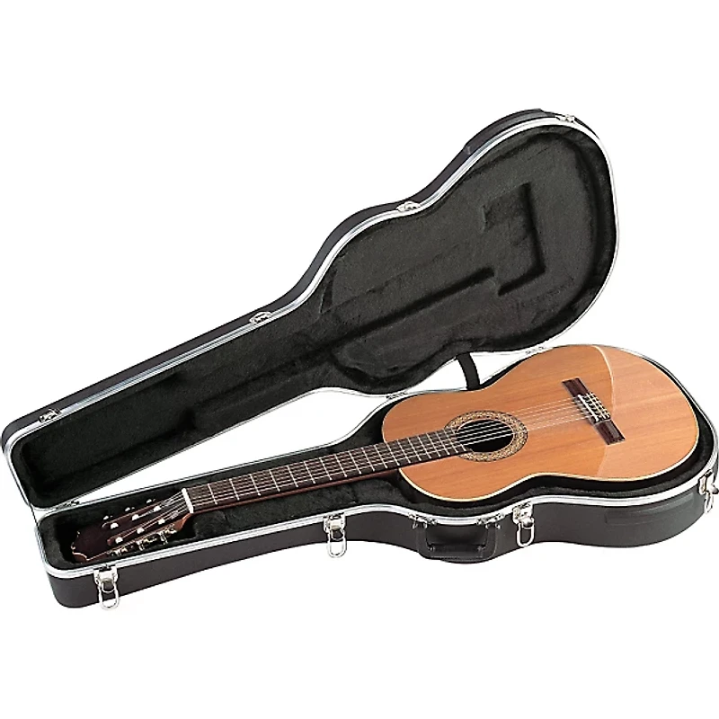 SKB SKB-30 Deluxe Thin-Line Acoustic-Electric and Classical Guitar Case Black