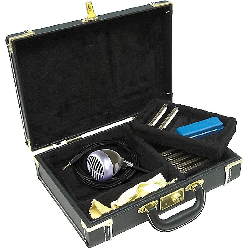 Musician's Gear Hardshell Harmonica Case Black