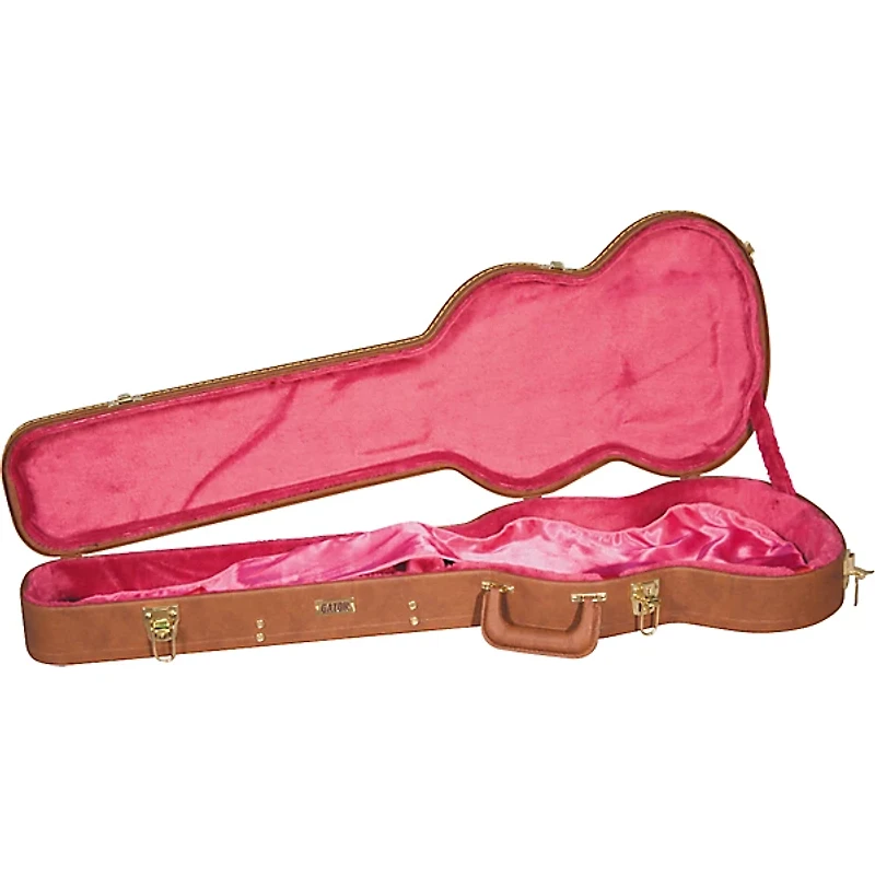 Gator GW-SGS Traditional Laminated SGS Solid Guitar Style Guitar Wood Case Brown