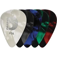 D'Addario Standard Celluloid Pearl Picks Assorted 10-Pack Medium