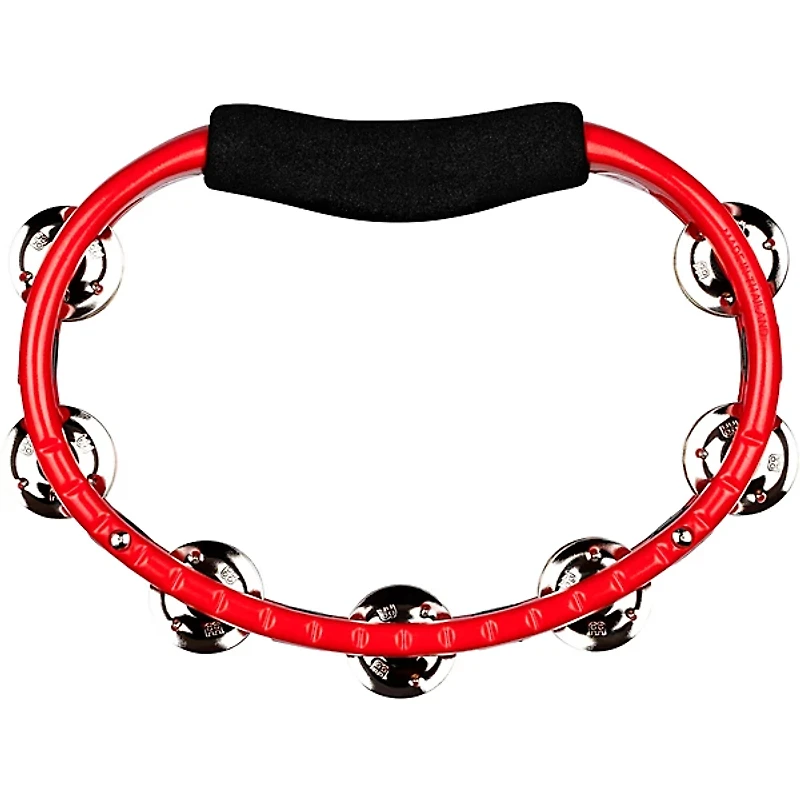 MEINL Handheld Tambourine with Steel Jingles Red