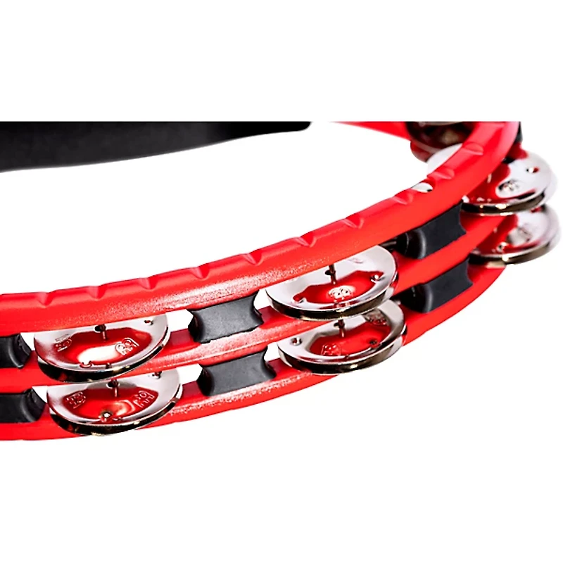 MEINL Handheld Tambourine with Steel Jingles Red
