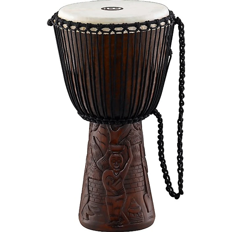 MEINL Professional African Djembe Large African Village Carving