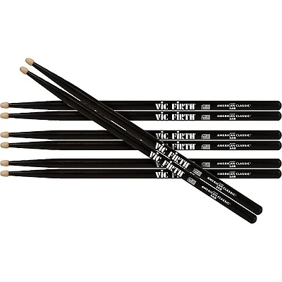 Vic Firth Buy 3 Pairs of Black Drum Sticks, Get 1 Free