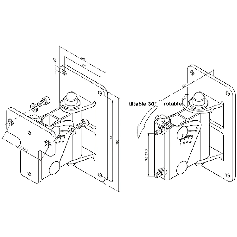 Genelec 8000-402B Adjustable Wall Mount for 8000 Series Studio Monitors