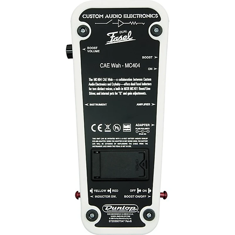 MXR MC404 CAE Dual Inductor Wah Guitar Effects Pedal Black