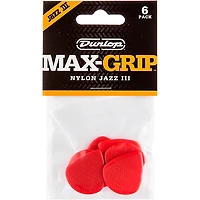 Dunlop Nylon Max Grip Jazz III Guitar Picks 6-Pack 1.38 mm