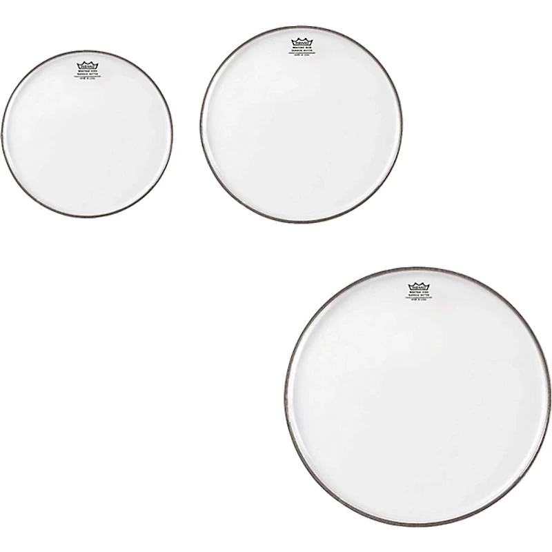 Remo Emperor Clear Tom Drum Head Pack, New Fusion