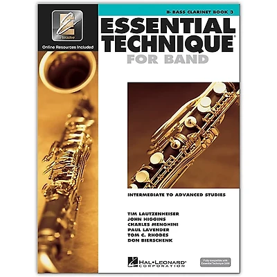 Hal Leonard Essential Technique for Band - Bb Bass Clarinet 3 Book/Online Audio