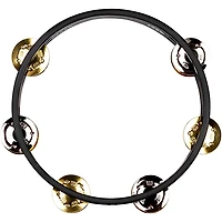 MEINL Compact Wood Tambourine Two Rows Dual Alloy Jingles Black