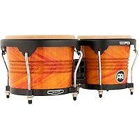 MEINL Free Ride Designer Series Wood Bongo Set Amber Flame 6-3/4 in. and 8 in.