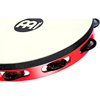 MEINL Touring Synthetic Head Wood Tambourine One Row Red