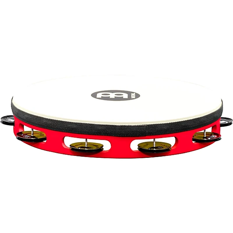 MEINL Touring Synthetic Head Wood Tambourine One Row Red