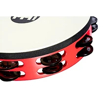 MEINL Touring Synthetic Head Wood Tambourine Two Rows Red