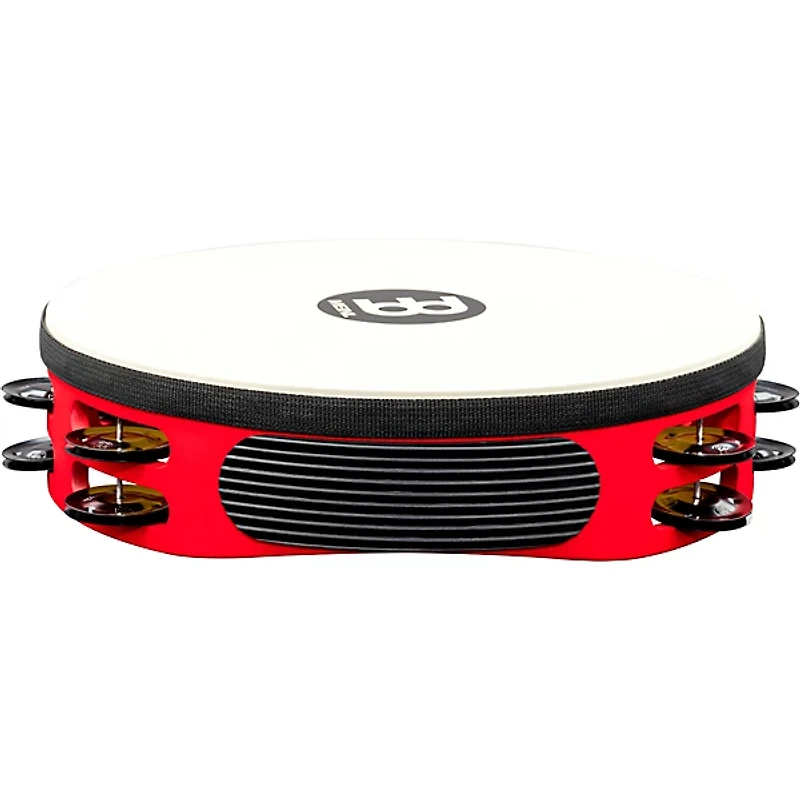 MEINL Touring Synthetic Head Wood Tambourine Two Rows Red