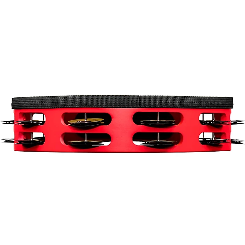 MEINL Touring Synthetic Head Wood Tambourine Two Rows Red