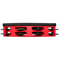 MEINL Touring Synthetic Head Wood Tambourine Two Rows Red