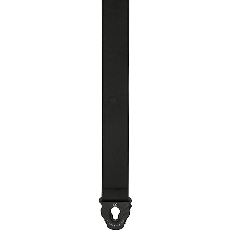 D'Addario Planet Lock Leather Guitar Strap Black