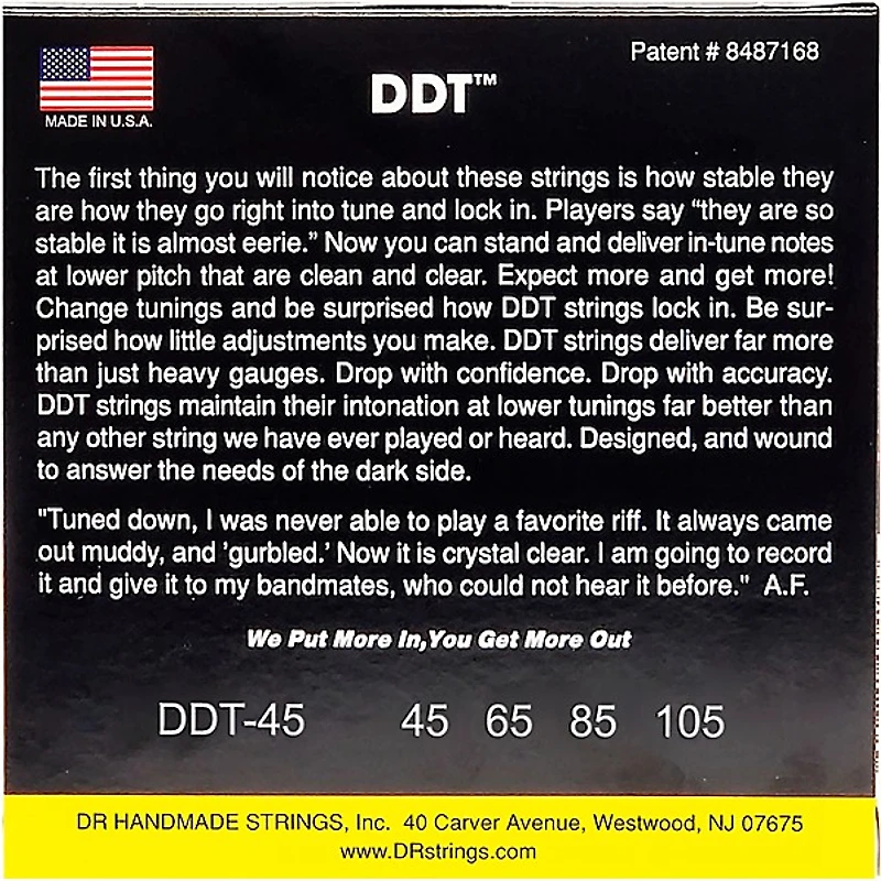 DR Strings Drop-Down Tuning Medium Bass Strings