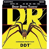 DR Strings Drop Down Tuning Medium 5-String Bass Strings (45