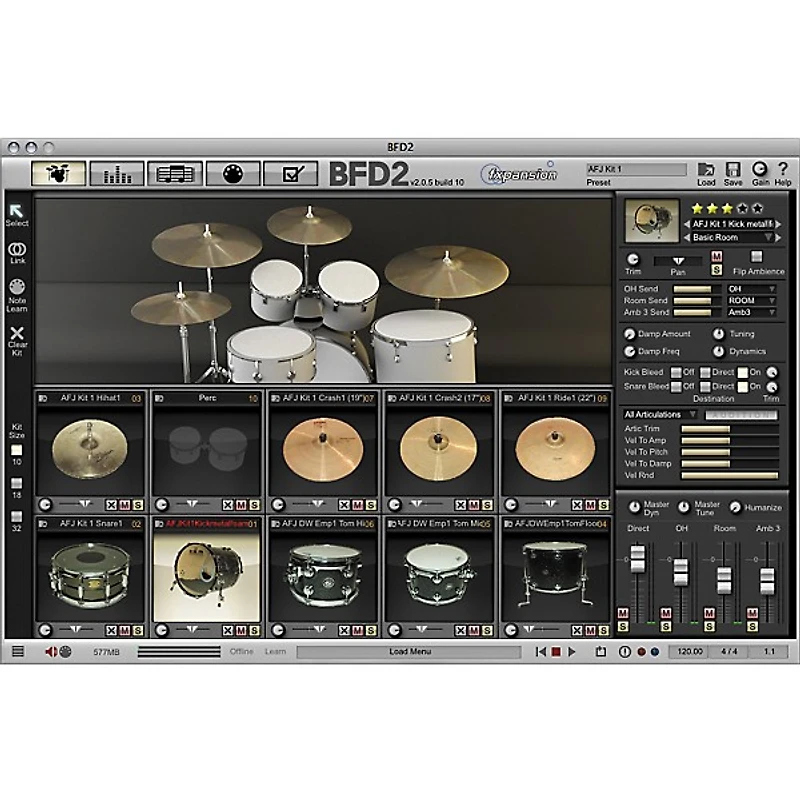 Platinum Samples Andy Johns Classic Drums for BFD