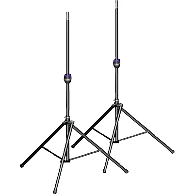 Ultimate Support TS-99BL Tall Leveling-Leg Speaker Stand Pair Black