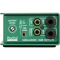 Radial Engineering J-ISO Jensen Transformer Equipped Stereo Isolator +4dB to -10dB Converter