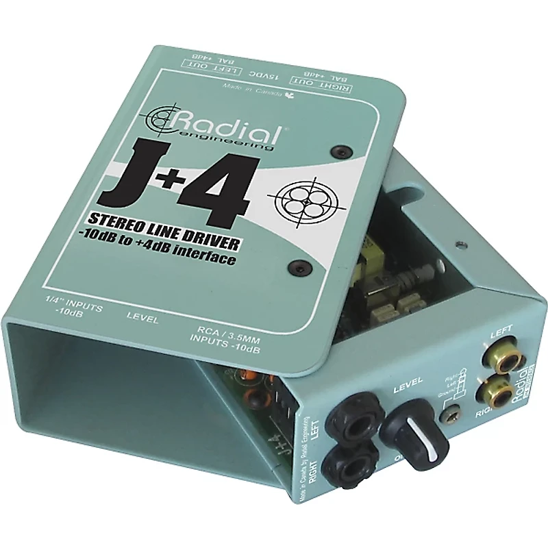 Radial Engineering J+4 Stereo Line Driver -10dB to +4dB Interface