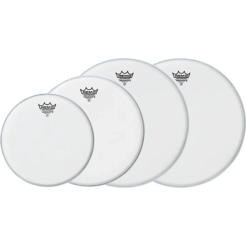 Remo Ambassador X Fusion Drumhead Pack, Buy 3 Get a Free 14 Inch Head