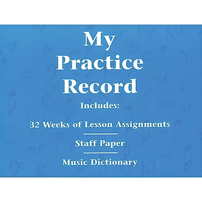 Hal Leonard My Practice Record Book - Includes 32 weeks of lesson assignments and a music dictionary