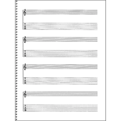 Music Sales Passantino Guitar Manuscript Paper Spiral pad #159 - 4 Staves, 64 Pgs, 9X12