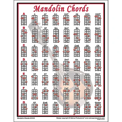 Walrus Productions Mandolin Chord Mini Chart