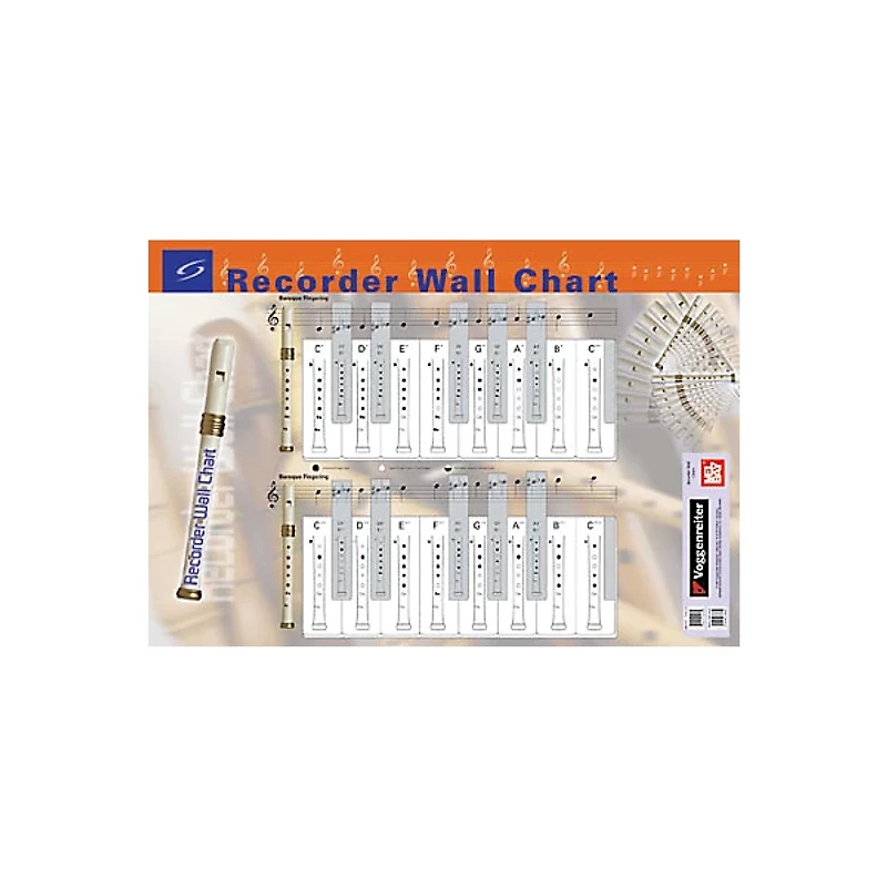 Mel Bay Recorder Wall Chart